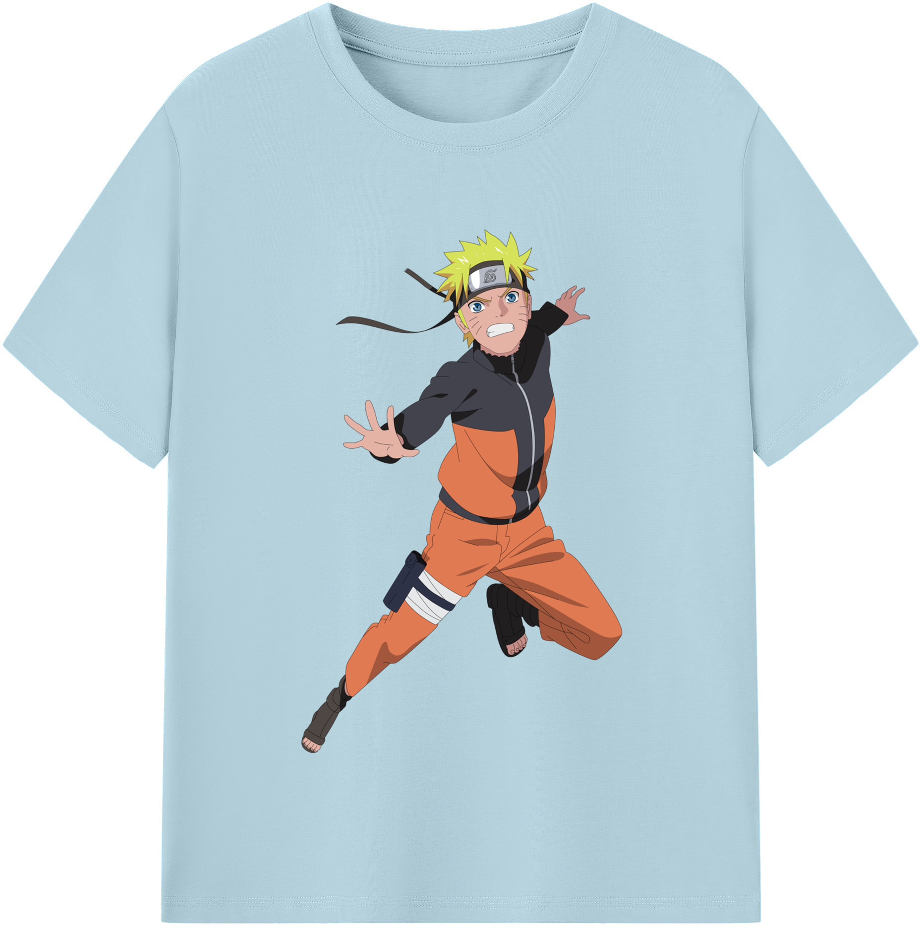 （画像用） NARUTO -ナルト- うずまき ナルト Uzumaki Naruto 綿100％半袖Tシャツ（フロントプリント）
